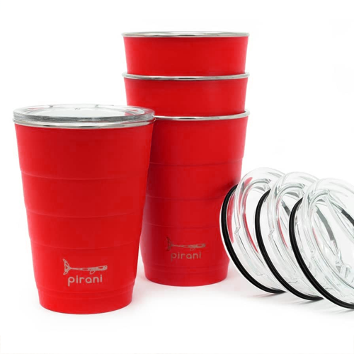 Classic Red Insulated Metal Party Cups
